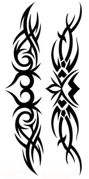 Tattoo Tribal hart - willaert, verkleedkledij, carnavalkledij, carnavaloutfit, feestkledij, kamping kitch, bal marginaal, tattoo, sleeve